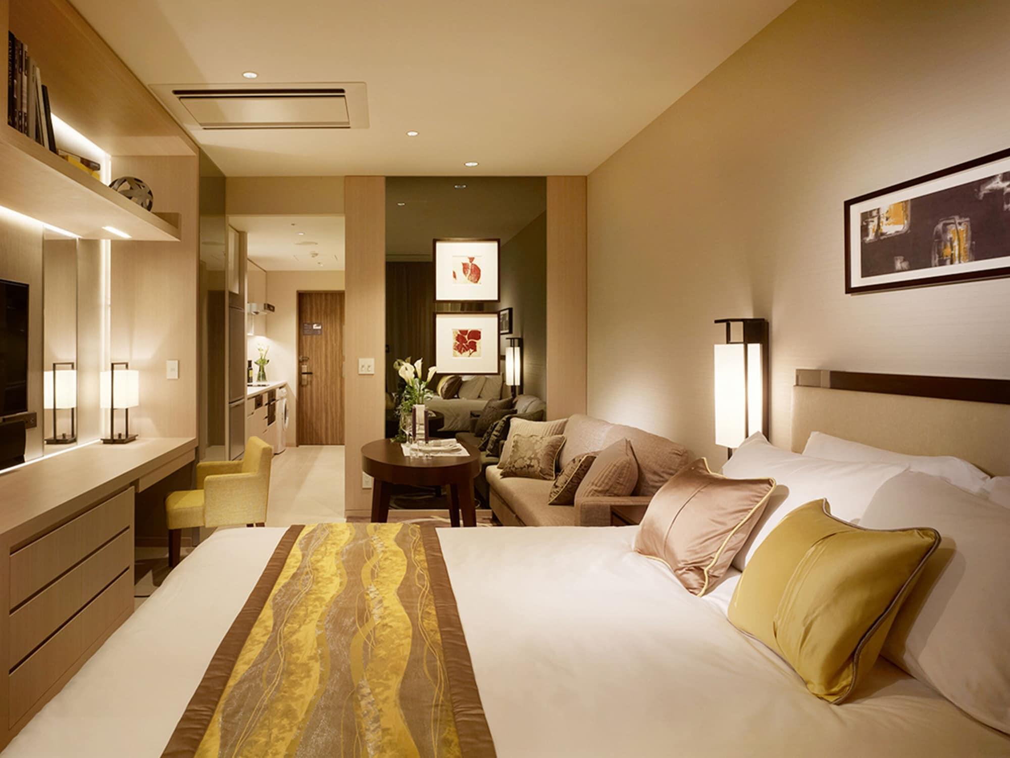 Hotel Oakwood Premier Prefektura Tokio Exteriér fotografie A room at the hotel